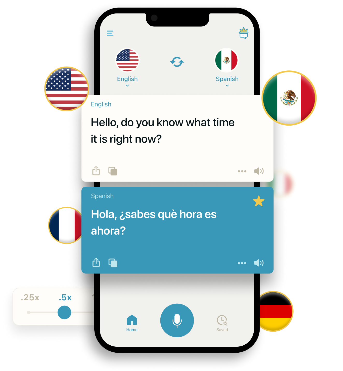 iPhone with Translate App